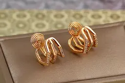 Сережки Xuping Jewelry кулачок 1,5 см золотисті