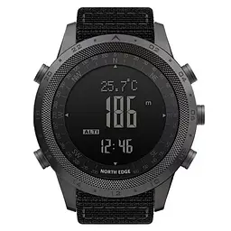 Наручний годинник чоловічий North Edge Desert Nylon Power 5BAR 2 ремінці Чорний (3590) - мініатюра 3