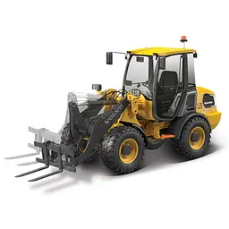 Автомодель Bburago серії Construction Навантажувач Volvo L25 з вилами (18-32090) - мініатюра 2