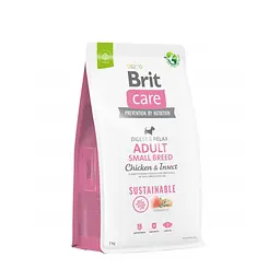 Сухий корм Brit Care Dog Sustainable Adult Small Breed для собак малих порід, з куркою та комахами 7 кг (арт.172174/558650)