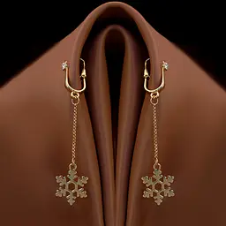 Затискачі для клітора Upko Snowflake золотий - мініатюра 2