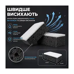 Губки кухонні Добра Господарочка B&W Супер Піна 5 шт. (4820086522113) - мініатюра 3