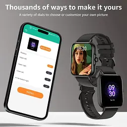 Розумний годинник AcclaFit з Bluetooth-дзвінком 4.6 см HD сенсорний екран для телефонів Android - мініатюра 5