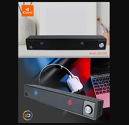 Комп'ютерна колонка Kisonli LED909 Black-Grey - мініатюра 2