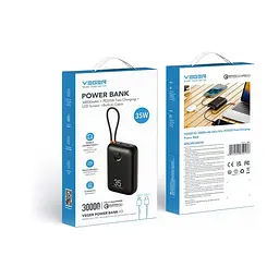 УМБ VEGER K3 Built-in Cables PD 35W 30000mAh Black (W3018) (6977525750137) - мініатюра 5