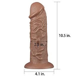 Реалістичний фалоімітатор King-Sized коричневий - мініатюра 2
