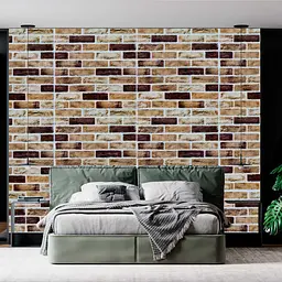 Самоклеюча декоративна 3D панель 3D Loft цегла пісочний клінкер 700x700x5мм (415) - мініатюра 3