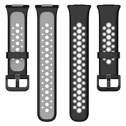Силіконовий ремінець Primolux Perfor Classic для смарт-годинника Huawei Watch Fit 2- Black Grey - мініатюра 5