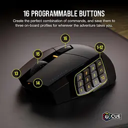 Миша комп'ютерна Corsair MMO Scimitar Elite Wireless (CH-9314311) - мініатюра 3