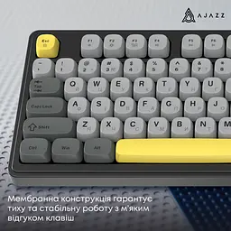 Клавіатура Ajazz AF98 USB UA Black/Grey/Yellow (AF98-BGY) - мініатюра 12