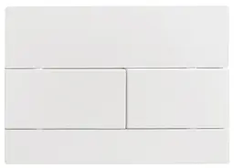 Панель змиву Koer KT-0603-03 240x160x10mm пластикова, кнопка лінійна KR5318, Білий - мініатюра 4
