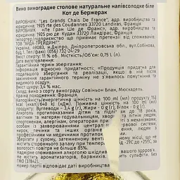 Вино Chateau Mautain Cotes de Bergerac Moelleux, біле, напівсолодке, 11,5%, 0,75 л - мініатюра 3