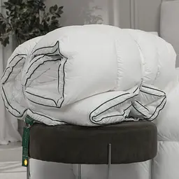 Ковдра пухова MirSon Imperial Style, зимова, 240х220 см, біла із зеленим кантом - мініатюра 12