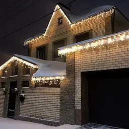 Новорічна зовнішня світлодіодна гірлянда дощ "Бахрома вулична" 120 LED YS-UK002 3x0.5м (білий) 82819 - мініатюра 3