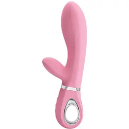Вібратор Pretty Love Thomas Vibrator Magenta із кліторальним стимулятором, 20.5х4 см рожевий