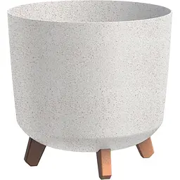 Горщик для квітів Prosperplast Gracia Tubus Eco Wood білий (70887-449)