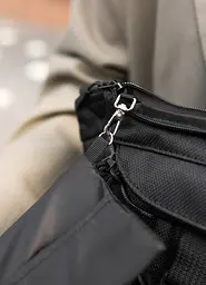 Велика жіноча поясна сумка бананка Sambag DynamicDart чорна 38 × 21 × 7 см (80411701) - мініатюра 7