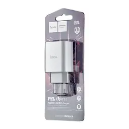 Мережевий зарядний пристрій Hoco C97A PD20W + QC3.0 charger ( EU ) Білий - мініатюра 2