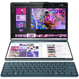 Ноутбук Lenovo Yoga Book 9 13IMU9 з процесором Intel® Core™ Ultra 7 155U pana la 4.8GHz, 2 x 13.3", 2.8K, WQXGA+, OLED, сенсорний, 32GB LPDDR5x RAM, 1TB SSD, Intel® графікою, Windows® Care - мініатюра 3