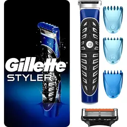 Тример для бороди та вусів Gillette Fusion5 ProGlide Styler + станок для гоління (7702018273386) [95624]