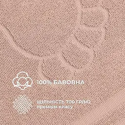 Килимок для ніг та ванної кімнати Idei бавовна жаккард з ніжками 50х70 см бежевий (8-35875*002) - мініатюра 4