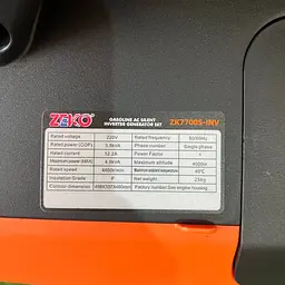 Інверторний бензиновий генератор ZEKO ZK7700S-INV (3,5/4.0 кВт) - мініатюра 7