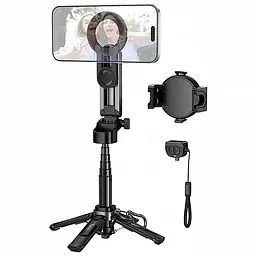 Монопод для селфі Hoco K27 Pro magnetic трипод + знімний BT пульт Black