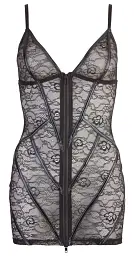 Міні-сукня Cottelli Lingerie Lace XL (чорний) - мініатюра 4