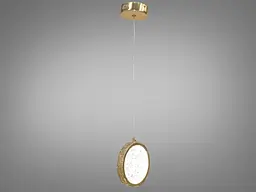 Люстра стельова LED Diasha 3005/1G, 8W, золота, для коридору, вітальні, спальні - мініатюра 2