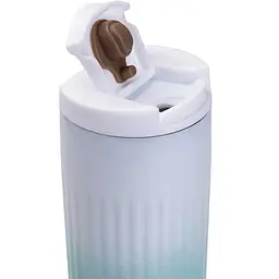 Термочашка SEYGM 500 мл з flip кришкою, бірюзовий градієнт Happy Life HP154GR - мініатюра 4