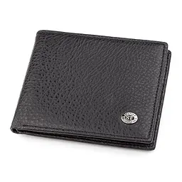 Чоловічий гаманець ST Leather 18319 (ST160) чорний шкіряний - мініатюра 1