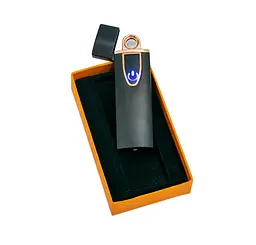 Електрозапальничка спіральна ZGP 7 глянсова, сенсорна USB-запальничка — електроімпульсна usb-запальничка (ST) - мініатюра 3