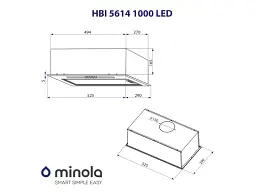 Витяжка Minola HBI 5614 I 1000 LED - мініатюра 10