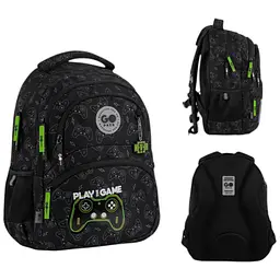 Рюкзак GoPack Education 175M-7 Never Give Up Чорно-зелений (GO26-175M-7)