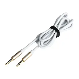 Кабель USAMS аудіо AUX 3.5 mm - 3.5 mm 1 м Білий (6958444996882) - мініатюра 2