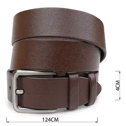 Стильний ремінь із натуральної шкіри 20736 Vintage коричневий 124 см