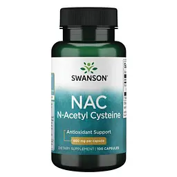 NAC (N-ацетил-L-цистеин) NAC 600 mg 100 капсул Swanson vit0006615