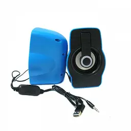 Комп'ютерні колонки акустика 2.0 USB 6 Вт FnT FT-185 сині - мініатюра 3