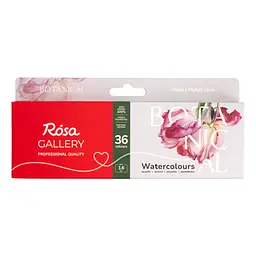 Набір акварельних фарб Botanical, 36х1,6 мл, Червоний металевий пенал ROSA Gallery (4823098548102) - мініатюра 3