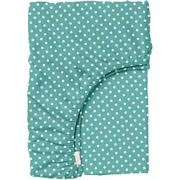 Простирадло Cosas на резинці 80х160 white dots, м'ята (DropMint_80х160х20)