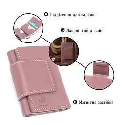 Чудове жіноче портмоне Grande Pelle 11575 рожеве - мініатюра 8