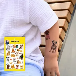 Тату тимчасове в наборі Собачки Tattooshka LB-199 Різнокольоровий shop (4829000018688) - мініатюра 4