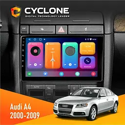 Штатна магнітола Audi A4 2000-2009 Cyclone C9-001 2x32 CPL Cyclone (НФ-00002014)