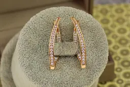 Сережки Xuping Jewelry овальні дужки 3 см золотисті