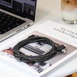 Кабель USB-C to USB-C/Lightning Native Union Belt Cable Duo Pro 240W Cosmos Black 2.4 м (BELT-PROCCL-COS-NP) - мініатюра 4