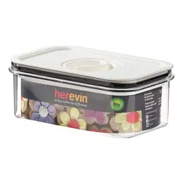 Харчовий контейнер Herevin Canister-Vacuum Lid-White-Black вакумна кришка 0.6 л (161174-000) - миниатюра 2
