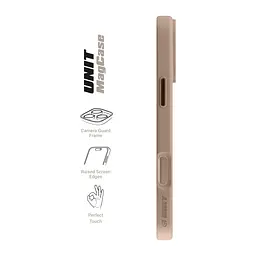 Чехол Apple iPhone 16 Pro Max, Unit MagSafe, бежевый, прозрачный, магсейф, противоударный, магнитный, панель-накладка с поддержкой MagSafe, с поддержкой беспроводной зарядки, TPU+PC, защита всего корпуса, ударопрочный, ArmorStandart (ARM81331) - мініатюра 3