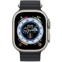 Розумний сенсорний смарт-годинник HK 8 pro Max Ultra Українське меню Black (16079-hbr) - мініатюра 3