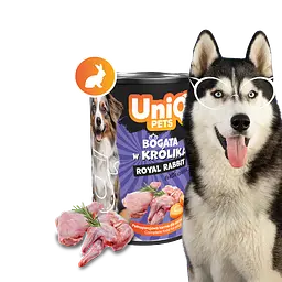 Консерви для собак UNIQ PETS DOG WET FOOD ROYAL RABBIT із кроликом, 375 г - мініатюра 3