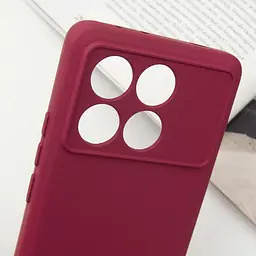 Чохол TPU GETMAN Liquid Silk Full Camera для Xiaomi Poco X6 Pro Бордовий / Marsala - мініатюра 5